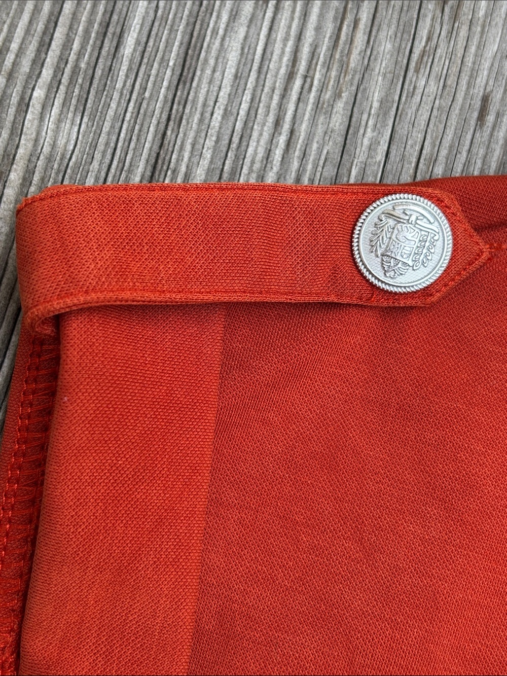 CABLE & GAUGE  | Rust Orange Modal Knit Minimalist Casual Pocket Tee | Size M - Picture 3 of 6